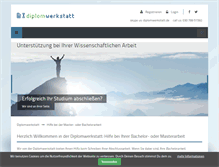 Tablet Screenshot of diplomwerkstatt.de
